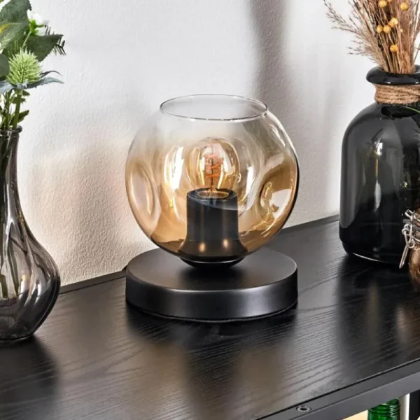 hofstein Ripoll Lampe à poser Noir, 1 lumière* Lampes En Verre