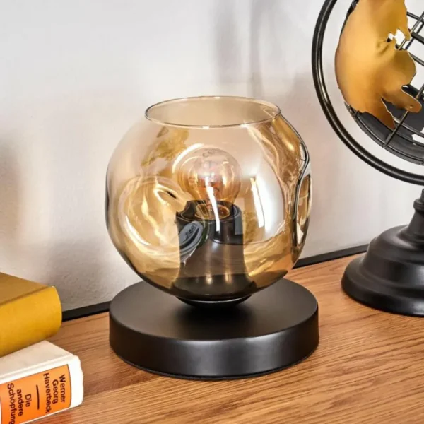 hofstein Ripoll Lampe à poser Noir, 1 lumière* Lampes En Verre