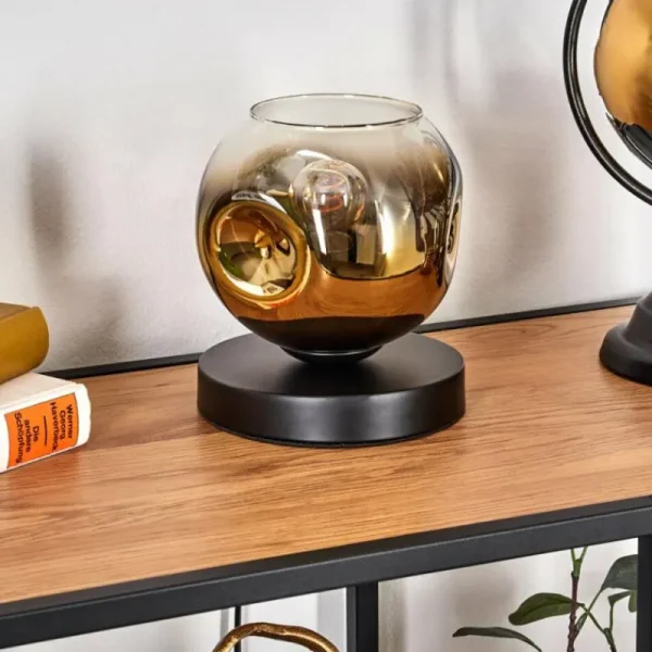 hofstein Ripoll Lampe à poser Noir, 1 lumière* Lampes En Verre