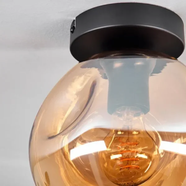 hofstein Ripoll Plafonnier Ambre, 1 lumière* Lampes En Verre