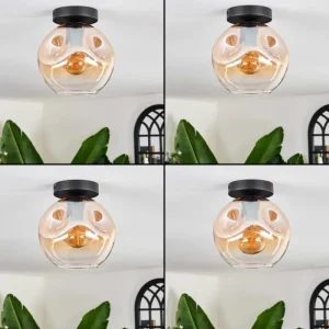 hofstein Ripoll Plafonnier Ambre, Clair, 1 lumière* Lampes En Verre