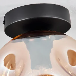 hofstein Ripoll Plafonnier Ambre, Clair, 1 lumière* Lampes En Verre