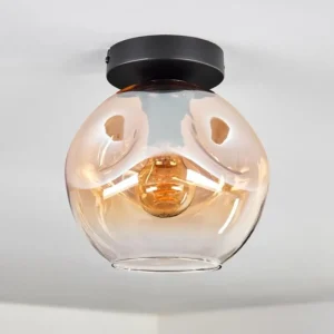 hofstein Ripoll Plafonnier Ambre, Clair, 1 lumière* Lampes En Verre