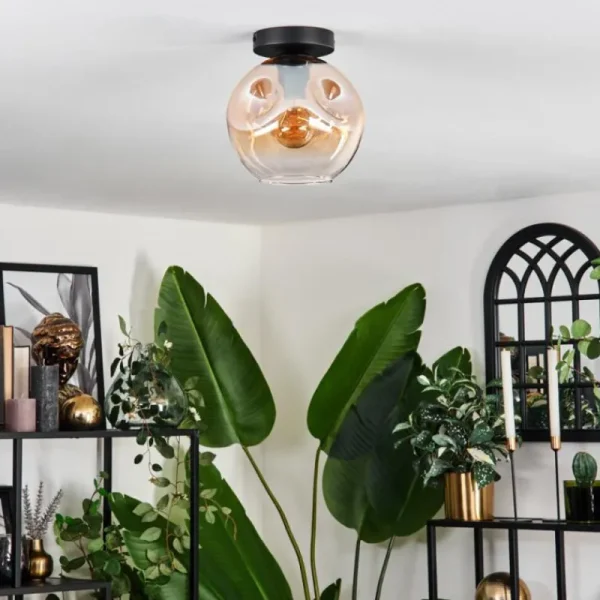hofstein Ripoll Plafonnier Ambre, Clair, 1 lumière* Lampes En Verre