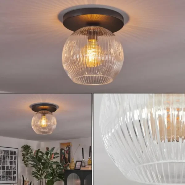 hofstein Ripoll Plafonnier, Boule lumineuse Clair, 1 lumière* Lampes Modernes