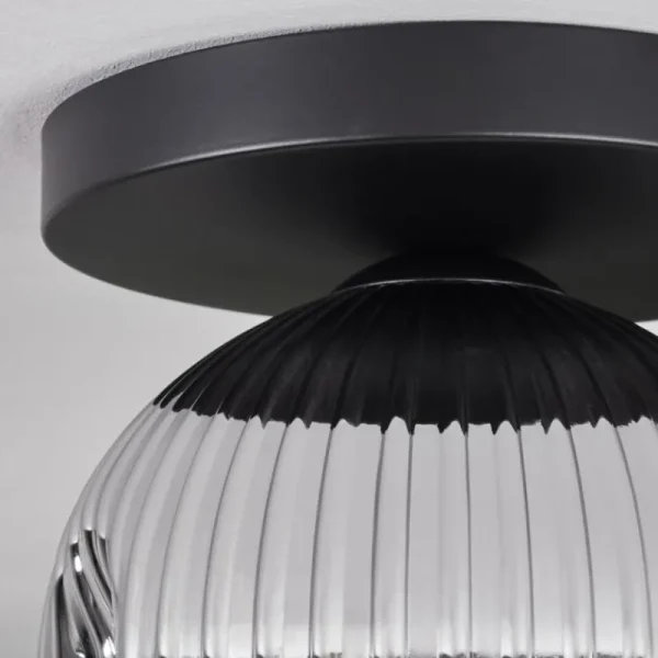 hofstein Ripoll Plafonnier, Boule lumineuse Chrome, Clair, Fumé, 1 lumière* Lampes Modernes