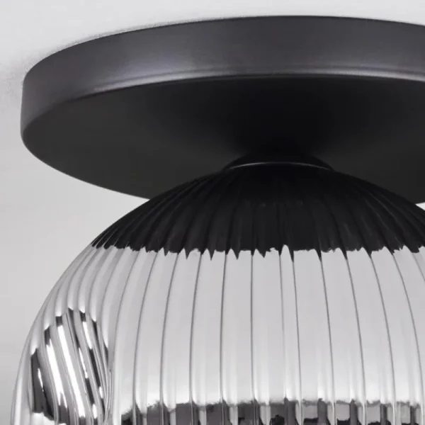 hofstein Ripoll Plafonnier, Boule lumineuse Chrome, Fumé, 1 lumière* Lampes Modernes