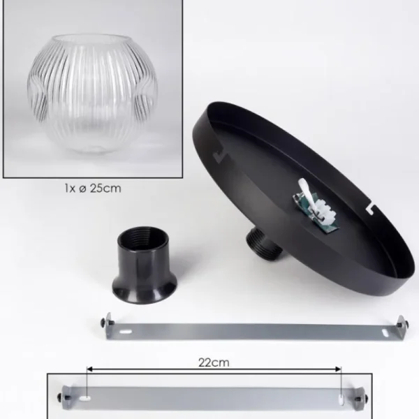 hofstein Ripoll Plafonnier, Boule lumineuse Clair, 1 lumière* Lampes Modernes