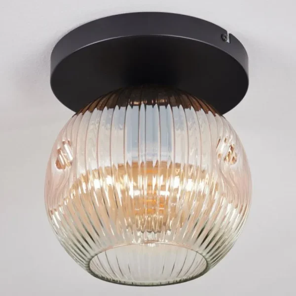 hofstein Ripoll Plafonnier, Boule lumineuse Ambre, Clair, 1 lumière* Lampes Modernes