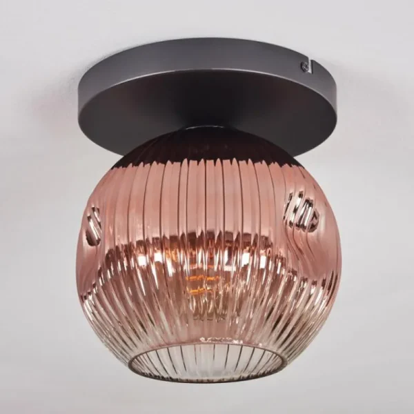 hofstein Ripoll Plafonnier, Boule lumineuse Clair, Cuivré, 1 lumière* Lampes Modernes