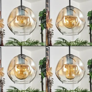 hofstein Ripoll Suspension Ambre, Clair, 3 lumières* Lampes En Verre