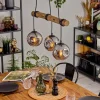 hofstein Ripoll Suspension, Boule lumineuse, Suspension Écru, Noir, 3 lumières* Lampes Modernes