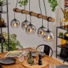 hofstein Ripoll Suspension, Boule lumineuse, Suspension Chrome, Fumé, 5 lumières* Lampes Modernes