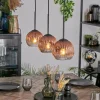hofstein Ripoll Suspension, Boule lumineuse, Suspension Clair, Cuivré, 3 lumières* Lampes Modernes
