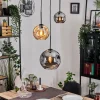 hofstein Ripoll Suspension, Boule lumineuse, Suspension, Suspension grappe Ambre, Fumé, 3 lumières* Lampes Modernes
