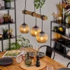 hofstein Ripoll Suspension, Boule lumineuse, Suspension Écru, Noir, 3 lumières* Lampes Modernes