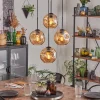 hofstein Ripoll Suspension, Boule lumineuse, Suspension Ambre, 4 lumières* Lampes En Verre
