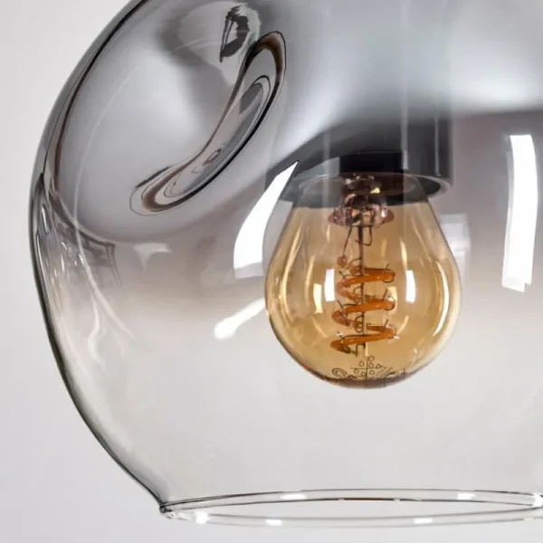 hofstein Ripoll Suspension, Boule lumineuse, Suspension Écru, Noir, 3 lumières* Lampes Modernes