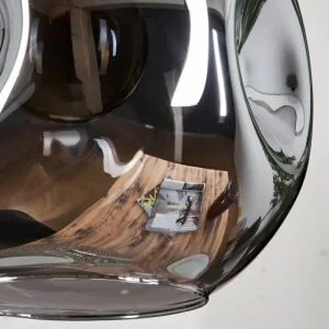 hofstein Ripoll Suspension, Boule lumineuse, Suspension, Suspension grappe Ambre, Fumé, 3 lumières* Lampes Modernes