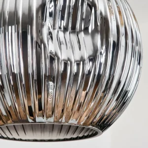 hofstein Ripoll Suspension, Boule lumineuse, Suspension, Suspension grappe Ambre, Chrome, Fumé, 3 lumières* Lampes Modernes