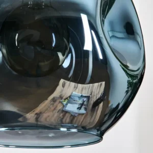 hofstein Ripoll Suspension, Boule lumineuse, Suspension grappe Bleu, Vert, Cuivré, 3 lumières* Lampes En Verre
