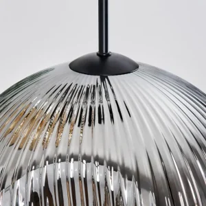 hofstein Ripoll Suspension, Boule lumineuse, Suspension, Suspension grappe Ambre, Chrome, Fumé, 3 lumières* Lampes Modernes