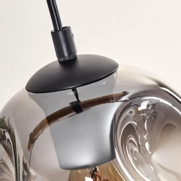 hofstein Ripoll Suspension, Boule lumineuse, Suspension Écru, Noir, 3 lumières* Lampes Modernes