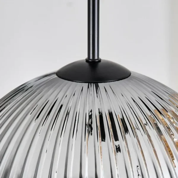 hofstein Ripoll Suspension, Boule lumineuse, Suspension, Suspension grappe Ambre, Chrome, Fumé, 3 lumières* Lampes Modernes