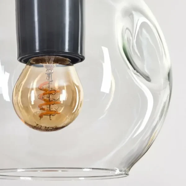 hofstein Ripoll Suspension, Boule lumineuse, Suspension Écru, Noir, 5 lumières* Lampes Modernes