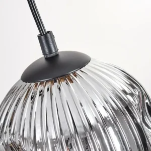hofstein Ripoll Suspension, Boule lumineuse, Suspension Écru, Noir, 5 lumières* Lampes Modernes
