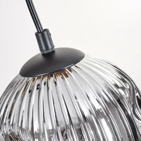 hofstein Ripoll Suspension, Boule lumineuse, Suspension Écru, Noir, 5 lumières* Lampes Modernes