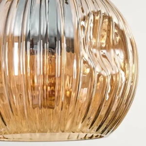 hofstein Ripoll Suspension, Boule lumineuse, Suspension Écru, Noir, 3 lumières* Lampes Modernes