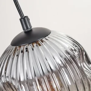 hofstein Ripoll Suspension, Boule lumineuse, Suspension Écru, Noir, 5 lumières* Lampes Modernes
