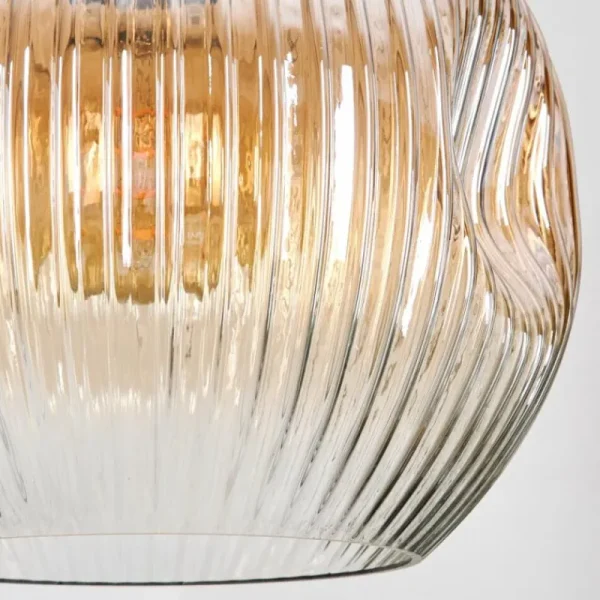 hofstein Ripoll Suspension, Boule lumineuse, Suspension grappe Ambre, Clair, Fumé, 5 lumières* Lampes Modernes