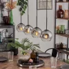hofstein Ripoll Suspension Chrome, Clair, 4 lumières* Lampes En Verre