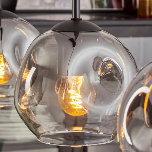 hofstein Ripoll Suspension Clair, Fumé, 3 lumières* Lampes Modernes