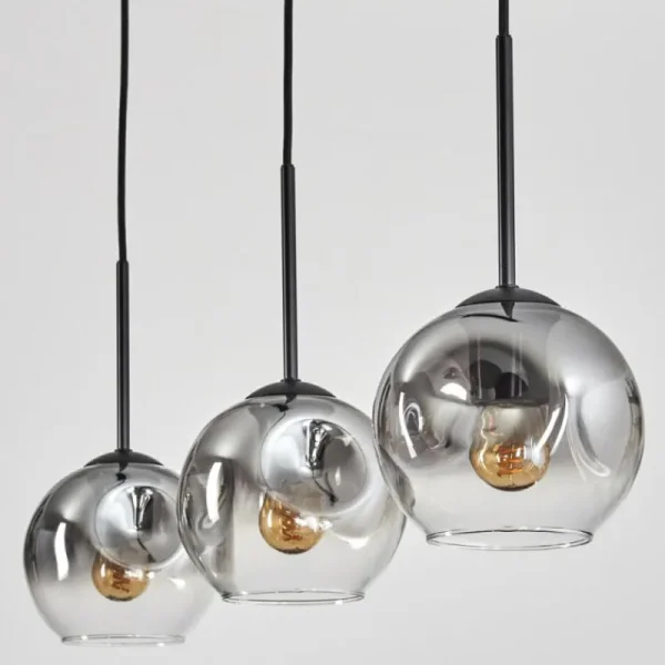 hofstein Ripoll Suspension Clair, Fumé, 3 lumières* Lampes Modernes