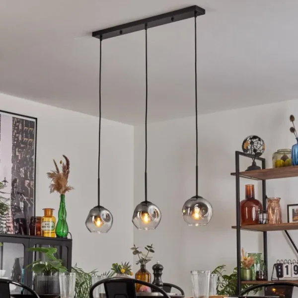 hofstein Ripoll Suspension Clair, Fumé, 3 lumières* Lampes Modernes