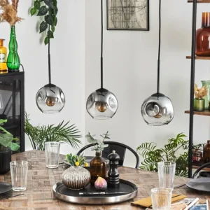 hofstein Ripoll Suspension Clair, Fumé, 3 lumières* Lampes Modernes