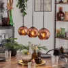 hofstein Ripoll Suspension Cuivré, 3 lumières* Lampes En Verre