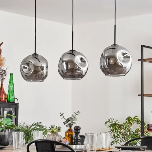 hofstein Ripoll Suspension Fumé, 3 lumières* Lampes Modernes