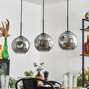 hofstein Ripoll Suspension Fumé, 3 lumières* Lampes Modernes
