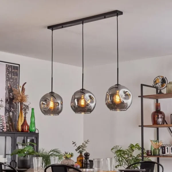 hofstein Ripoll Suspension Fumé, 3 lumières* Lampes Modernes