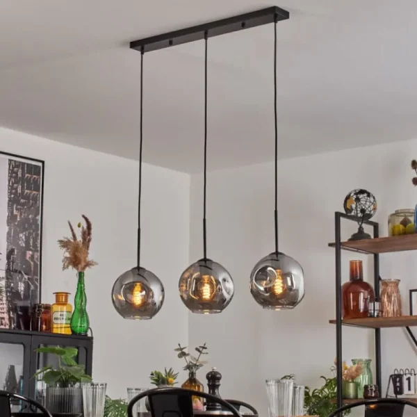 hofstein Ripoll Suspension Fumé, 3 lumières* Lampes Modernes