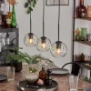 hofstein Ripoll Suspension Noir, 3 lumières* Lampes En Verre