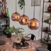hofstein Ripoll Suspension Noir, 3 lumières* Lampes En Verre