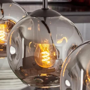 hofstein Ripoll Suspension Noir, 4 lumières* Lampes Modernes