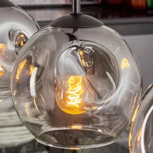 hofstein Ripoll Suspension Noir, 4 lumières* Lampes Modernes