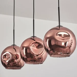 hofstein Ripoll Suspension Noir, 3 lumières* Lampes En Verre
