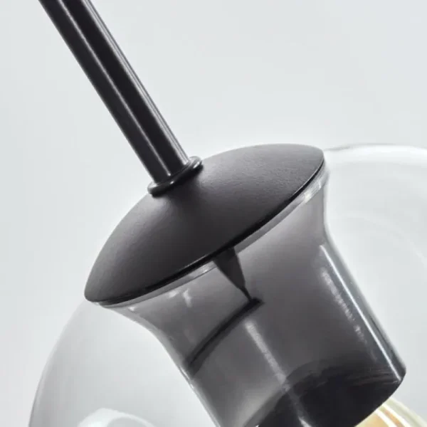 hofstein Ripoll Suspension Noir, 4 lumières* Lampes En Verre